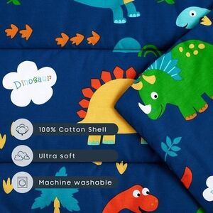 Fitted Twin Sheet Colorful Dinosaur Print Bedding